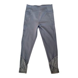 BKECore Buckle Leggings Women’s Activewear Size Small Gray Stylish Mesh Calf